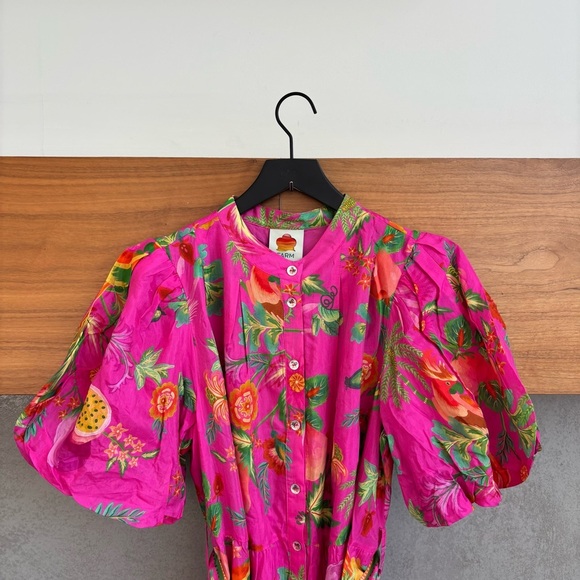 NWT FARM Rio Pink Delicate Fruit Garden Mini Dress, Size L - Picture 12 of 16